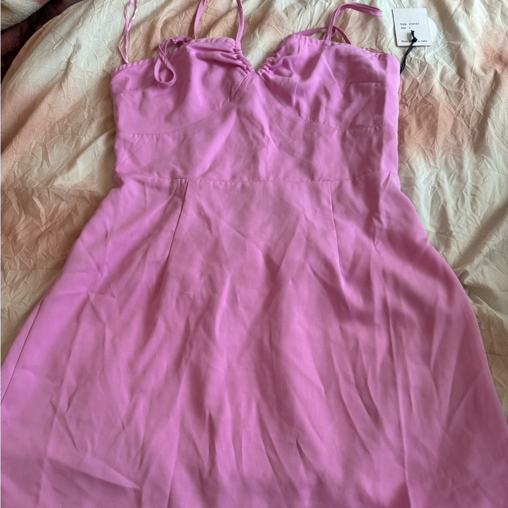Pink Spaghetti Strap/ Halter Dress